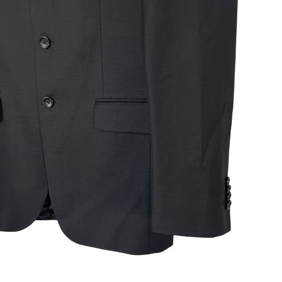 Banana Republic Modern 100% Wool Blazer Black 38R Classic Tailored Old Money - Picture 4 of 8